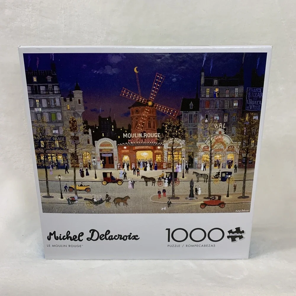 Buffalo Games Michel Delacroix Le Moulin Rouge 1000 Piece Jigsaw Puzzle New Open